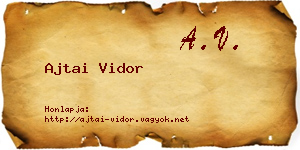Ajtai Vidor névjegykártya
